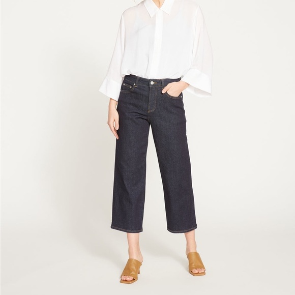 Universal standard bae boyfriend crop jeans dark indigo - Picture 1 of 3